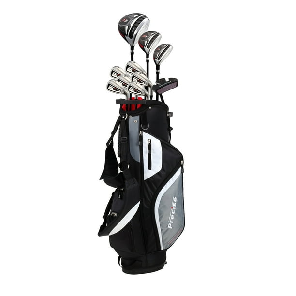 Precise Naturals M5 Men's Complete Golf Clubs Package Set, Black and