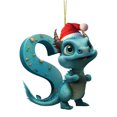 thumbnail image 2 of Christmas Tree Pendant Cartoon Dinosaur Letter Home Window Car Decoration 2D Flat Hanging Acrylic Ornament for Tree Backpack, 2 of 8