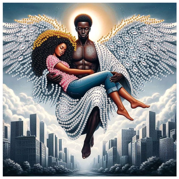 5D DIY Diamond Painting Kit Redemptive Angel Religious Creative Diamond Art Perfect for Home and Office Decor Ideal Holiday Gift Choice