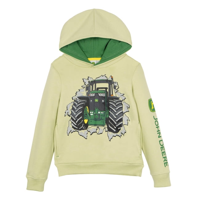 Sudadera con capucha John Deere Tractor para niños pequeños, 5 años