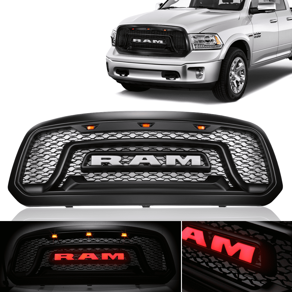 For 20132018 Dodge Ram 1500 Mesh Grille Rebel Style Front Grill Hood