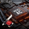 thumbnail image 5 of Tarjeta Adaptadora de Red Inalámbrica PCI-e AC1200M WiFi 5, Bluetooth 4.0, Banda Dual, 2,4 G/5 GHz, 802.11AC, para Ordenador Portátil y de Escritorio., 5 of 5