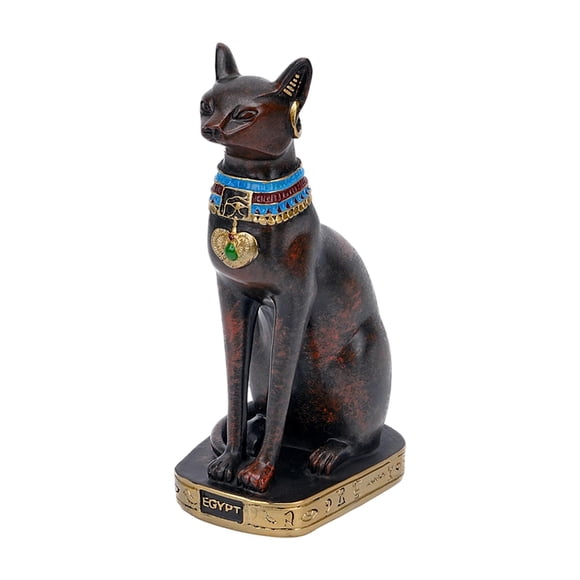 Estatua de gato Bastet, adorno antiguo, decoración de mesa, figura coleccionable, para Rojo