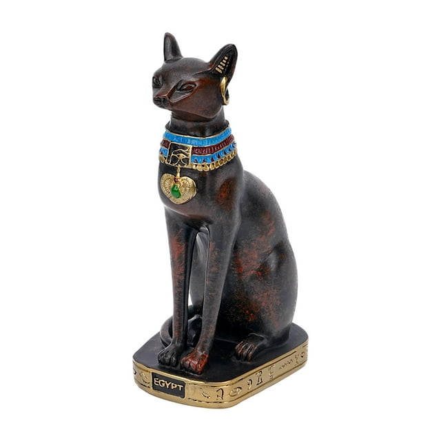 Estatua de la diosa gata Bastet, escultura antigua de animal, adorno, figura coleccionable Rojo