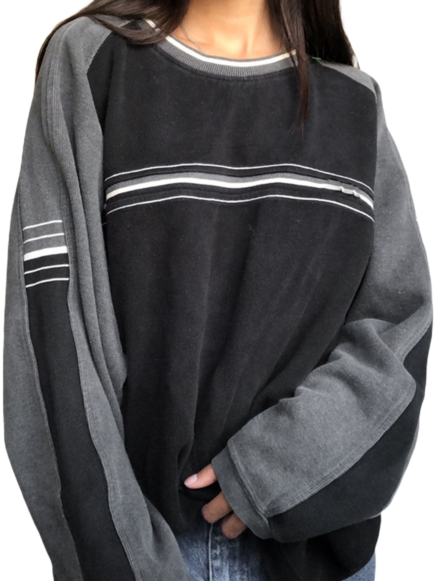 Pullover Sweatshirts for Women Crewneck Oversized Vintage Graphic Long Sleeve Loose Sweatshirt Sweaters Tops Shirts