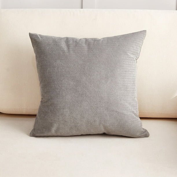 Cojín Decorativo de 45 X 45 Cm (17 X 17 Pulgadas), Tejido de Poliéster Suave, Lavable, Brillante, para Fundas de Sofá y Cama, Color Negro, Gris y Blanco.