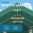thumbnail image 7 of Quictent 10x20 ft Heavy Duty Carport Canopy Galvanized Car Tent Outdoor Garage Boat Shelter Reinforced Structure Roll-up Ventilated Windows Sidewall - Green, 7 of 7