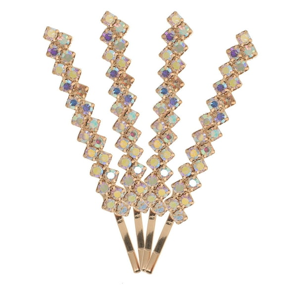 Niceauty 2 Pairs Rhinestone Hair Barrettes Women in Assorted Color for Engagements