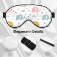 thumbnail image 2 of Rocae Little Elephant for Mask for Women Men, Luxury Eye Cover Eye Shade with Adjustable Strap for Travel, Nap, Meditation, 2 of 7
