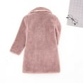 thumbnail image 3 of Abcomgle Baby Girls Faux Fur Jacket Long Teddy Fleece Fuzzy Kids Winter Jacket Winter Warm Outerwear Jackets Girls Plush with Pockets,4-5 Years,Pink, 3 of 4