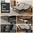 thumbnail image 2 of ESHINE Adjustable Bed Frame Smart Bed Split Top King - Electric Upholstered Bed Base with Massage, Wireless Remote, Ergonomic Foot&Head Incline, Zero Gravity, Dual USB Ports, Under Bed Light, Grey, 2 of 8