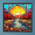 thumbnail image 1 of Cuadros Decorativos Pintura de diamante 5D DIY Kit de paisaje de taladro redondo completo Decoración del hogar Arte Artesanía Wdftyju embutido en tela, 1 of 7