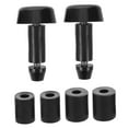 thumbnail image 5 of OUNONA 1Set Motorcycle Handlebar End Plugs Aluminum Alloy Black Durable Universal Replacement, 5 of 8
