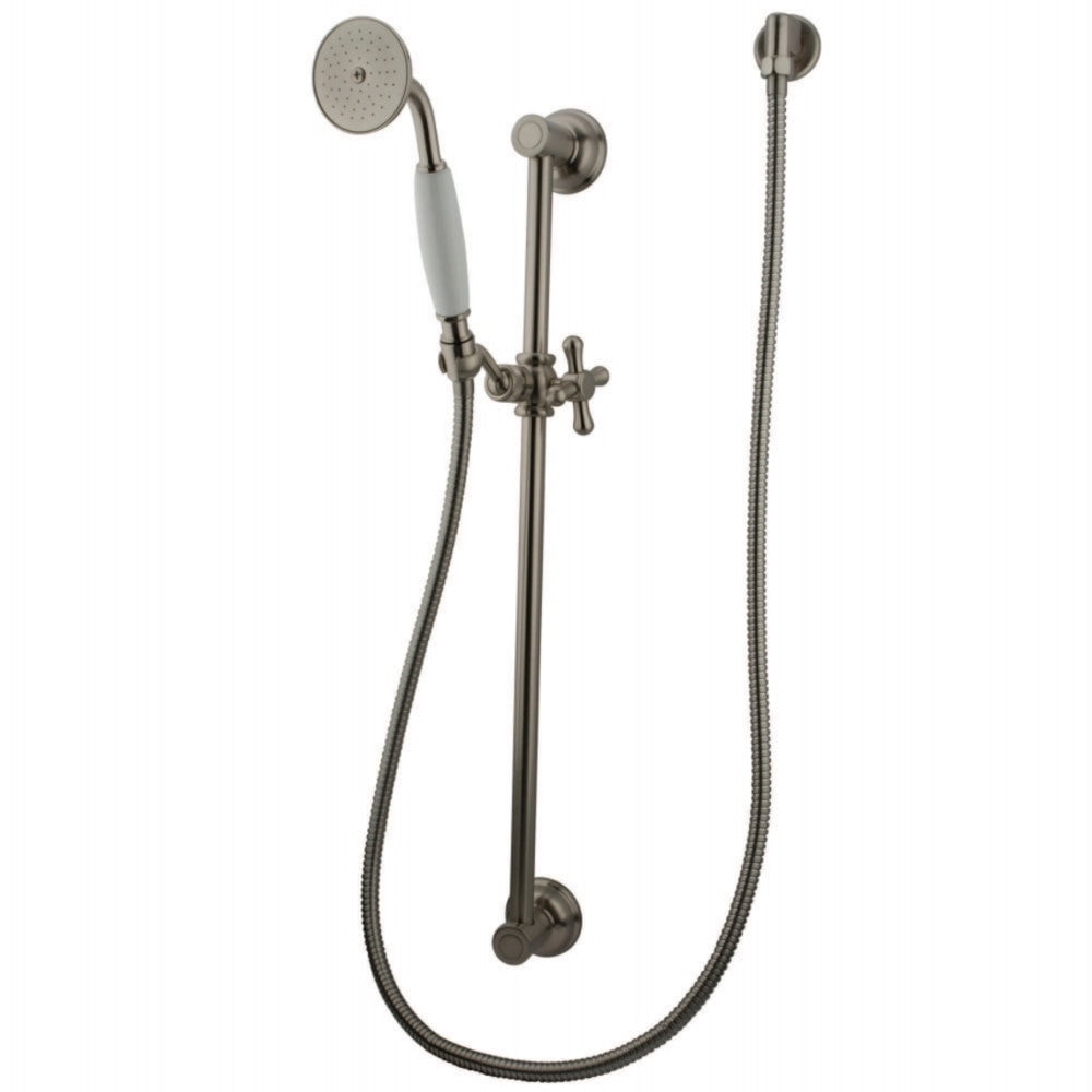 Kingston Brass KAK3526W6 ハンドシャワーコンボ スライドバー付き 光沢ニッケル 並行輸入品 Made To Match KAK3526W6 Shower System with 24-Inch Slide⁄Grab Bar and Hand  Shower, Polished Nickel