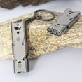 thumbnail image 3 of Opolski Stainless Steel Emergency Lifesaving Whistle Double Tube SOS Survival Kit Tool, 3 of 8