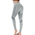 thumbnail image 4 of DODOING Womens Sport Compression Fitness Leggings Running Yoga Jogging Gym Pants Waist Pants Exercise Workout High Stretchy and High Waist Trousers, Black/ Green/ Grey, 4 of 6
