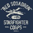 thumbnail image 2 of Men's Star Wars Rebel X-Wing Starfighter Corps Collegiate  Long Sleeve Shirt Navy Blue X Large, 2 of 4