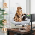 thumbnail image 3 of Cat Desk Bed, Cat Hammock for Home Office, Cat Desk Perch with 360° Rotating & Adjustable Height, Modern Indoor Cat Furniture, Foldable Cat Beds Office Desks, Gaming Tables & Island Tables, 3 of 9