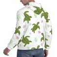 thumbnail image 6 of Naloa Cute Turtle Men's Casual Hooded Collar Drawstring Hoodies Pullover Sweatshirts Casual Long Sleeve Shirts-Large, 6 of 7