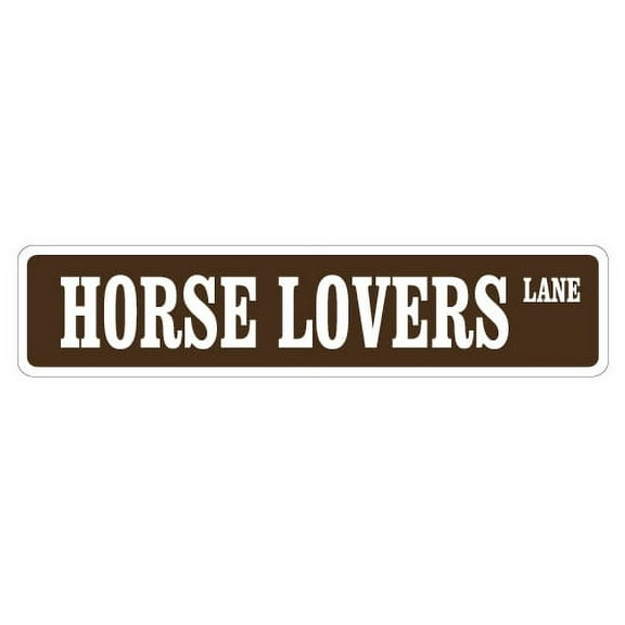 Horse Lover Street [3 Pack] of Vinyl Decal Stickers | 1.5" X 7" | Indoor/Outdoor | Funny decoration for Laptop, Car, Garage , Bedroom, Offices | SignMission