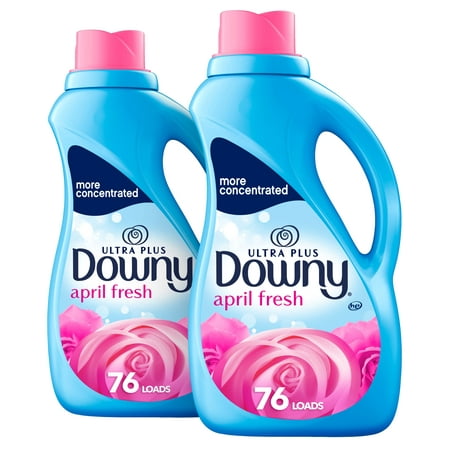 Downy Ultra Plus Laundry Fabric Softener Liquid, April Fresh Scent, 152 Total Loads (Pack Of 2)
