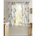thumbnail image 4 of Spring Daisy Sheer Curtains 45 Inch Length 2 Panels Set for Living Room/Bedroom, Farmhouse Country Flower Leaf Plant Wood Grain Kitchen Curtains Grommet Curtains Window Treatments 42"x45"x2, 4 of 7