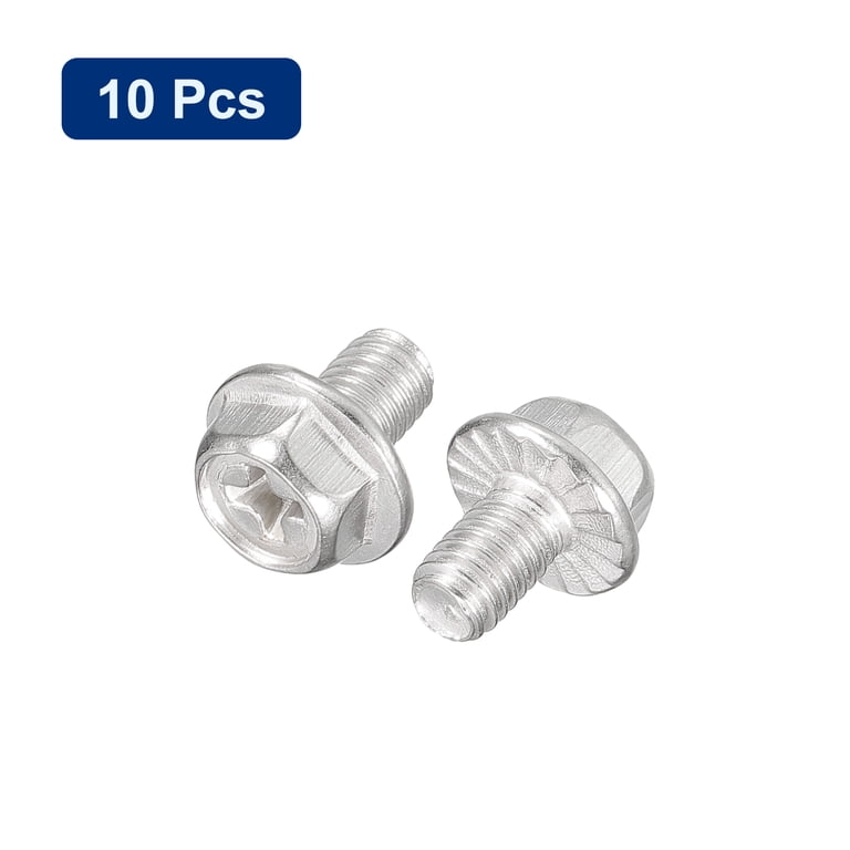 Lot De 5 Vis à 6 Pans Avec Collerette (Flange) M8 X 18mm - Acier Inoxydable 304