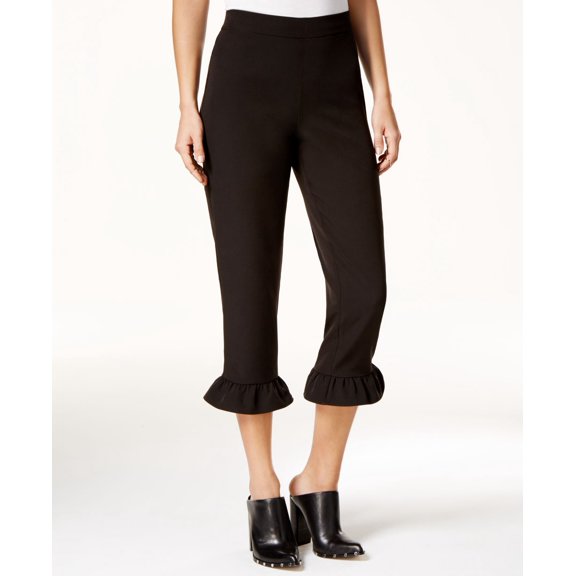 Shift Juniors Ruffled Cropped Pants Black M