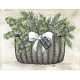 thumbnail image 2 of Norkus, Julie 18x15 Gold Ornate Wood Framed with Double Matting Museum Art Print Titled - Winter Greens Basket, 2 of 4