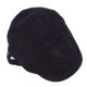 thumbnail image 2 of Gorra Plana Algodón Negro Bloques Cómodos Luz del Sol Bordado Exquisito Elegante Gorra de Vendedor de Periódicos para Hombres, 2 of 8