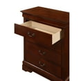 thumbnail image 4 of Glory Furniture Louis Phillipe Wood Veneer 4-Drawer Bedroom Chest in Cherry, 4 of 5