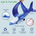 thumbnail image 2 of Extra Large 3 Pack Glider Airplane Launcher Toy,Durable Foam Plane with LED,3 Ways to Play,3 Flying Modes,Outdoor Flying Plane,Blue/Red Launching Gun,Popular Flying Toy, 2 of 9