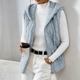 thumbnail image 4 of Luvrsol Women V Neck Open Front Fleece Sleeveless Vest Lightweight Casual Layering Waistcoat Gilet S-3XL, 4 of 9