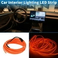 thumbnail image 3 of Cuerda de luz LED EL de 3 metros Unique Bargains, tira de luz de neón flexible para iluminación interior de automóviles, decoración de automóviles USB (5V) Naranja, 3 of 7