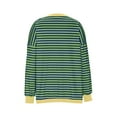 thumbnail image 6 of Diufon Women's Oversized Striped Cardigan Sweatshirts Fall Winter Color Block Long Sleeve Button Down Jackets, 6 of 6