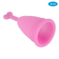 thumbnail image 3 of Copa menstrual de silicona para mujer, 2 unidades, higiene femenina, suministros para la menstruación, forma de corazón, rosa, talla S, 3 of 10
