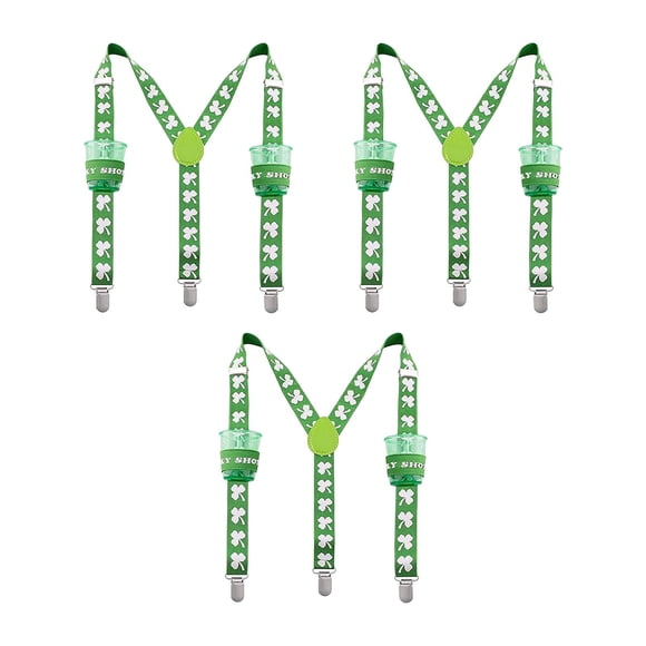 Tirantes del día de San Patricio con forma de Y, accesorios para el día de San Patricio, suministros de disfraces para cumpleaños rave, cosplay,