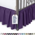 thumbnail image 1 of Ruffled Bed Skirt with Split Corners - King, Grape, 14 Inch Drop Bedskirt (Available in and 14 Colors) - Blissford Dust Ruffle Dust Ruffle, 1 of 7