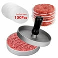thumbnail image 2 of Circular Burger Mold Burger Press Non-stick Meat Pie Machine Home Food Mold kit Small Tool with 100 Meat Pie Paper, 2 of 9