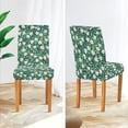 thumbnail image 3 of Yayeee 2 Pack Dining Chair Covers Stretch Parson Chairs Slipcovers Seat Protector, Small White Flowers, 3 of 6