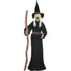 Halloween Standing Witch With Light Up Eyes, 5'