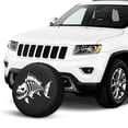 thumbnail image 2 of KAKALAD Funny Skeleton Bones Fish 01 Spare Tire Cover Universal Vehicle Accessories Buckle Car Tools 14”in, 2 of 6
