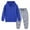 Blue-06, variant on Ugoldhm Kids Hoodie and Jogger Set Pullover Loose Sweatshirt Drawstring Sweatpant 2 Piece Set 12M-11Y