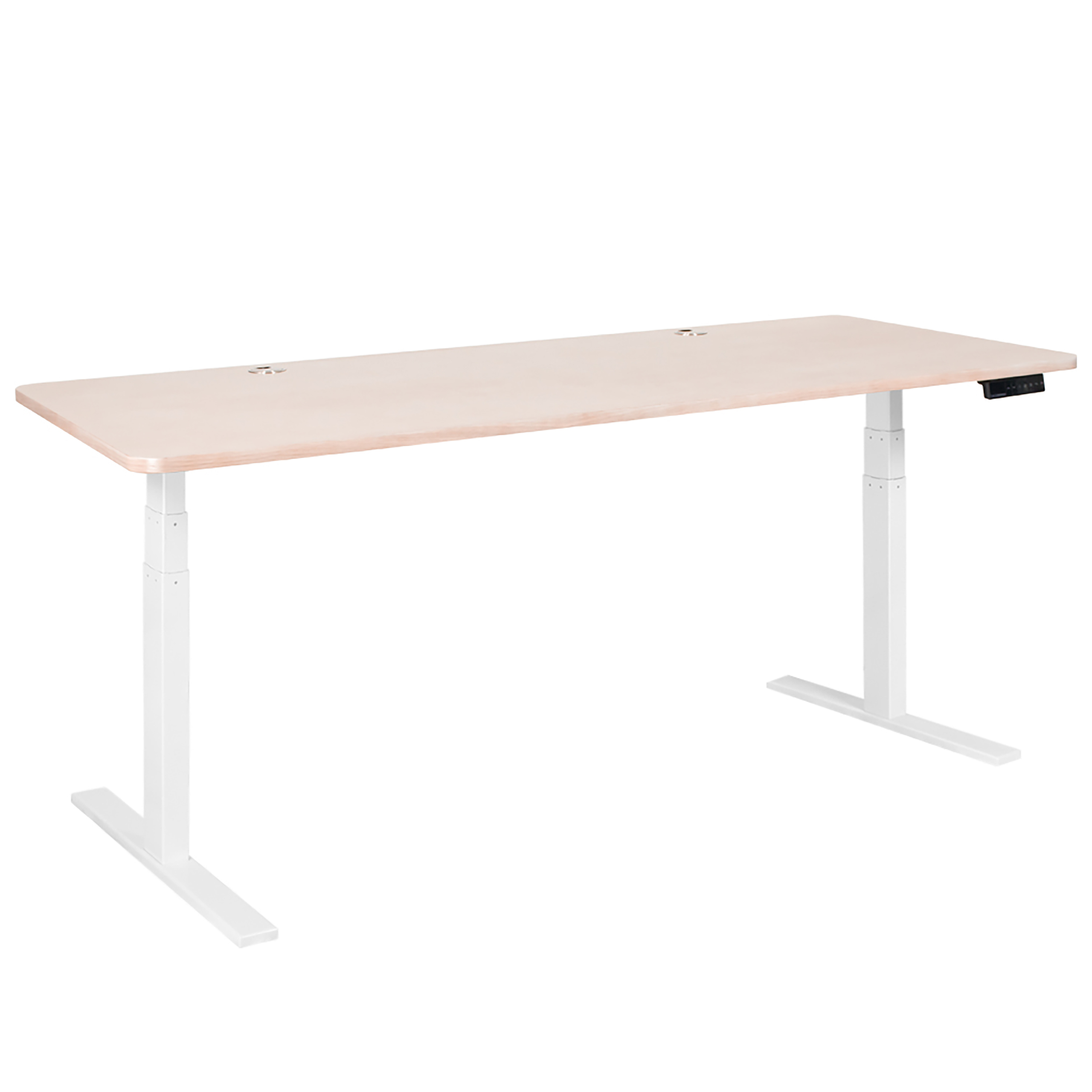 Autonomous Smartdesk Height Adjustable Standing Desk Dual Motor White Frame Oak Classic Xl Table Top Walmart Com Walmart Com