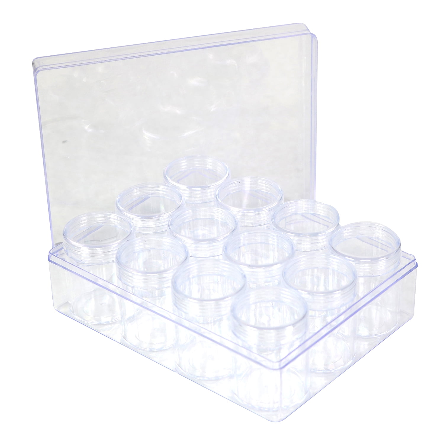 Craftdady 100Pcs Transparent Clear Plastic Small Empty Storage Tubes Bead  Container Set Test Bottles Organizers Boxes with Lid 2.16x0.59 (55x15mm)