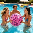 thumbnail image 3 of Voglyf Beach Balls, 25.6 Inch Inflatable Pool Balls, Giant Pool Float Ball, Summer Water Toy for Adults, Mermaid Themed Party Decor for Beach Pool Birthday Ocean Party Favor Supplies,Pink, 3 of 6