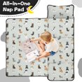 thumbnail image 4 of Mixed Breed Dog Beige Pattern Teens Toddler Nap Mat with Pillow, Sleeping Mat Bag for Preschool Daycare 59"x22", 4 of 6