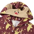 thumbnail image 3 of JYYYBF Matching Family Christmas Pajamas Elk Antler Long Sleeve Hooded Romper PJs Zipper Jumpsuit Loungewear, 3 of 6