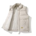 thumbnail image 5 of Fesfesfes Casual Fashion New Men's Down Padded Vest Color Block Mock Neck Sleeveless Vest Casual Winter Warm Outwear Jackets Sale on Clearance, 5 of 6