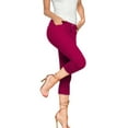 thumbnail image 3 of Hybrid & Co. Women's 17 inch Butt Lift Super Comfy Stretch Denim Capri Jeans, 3 of 4